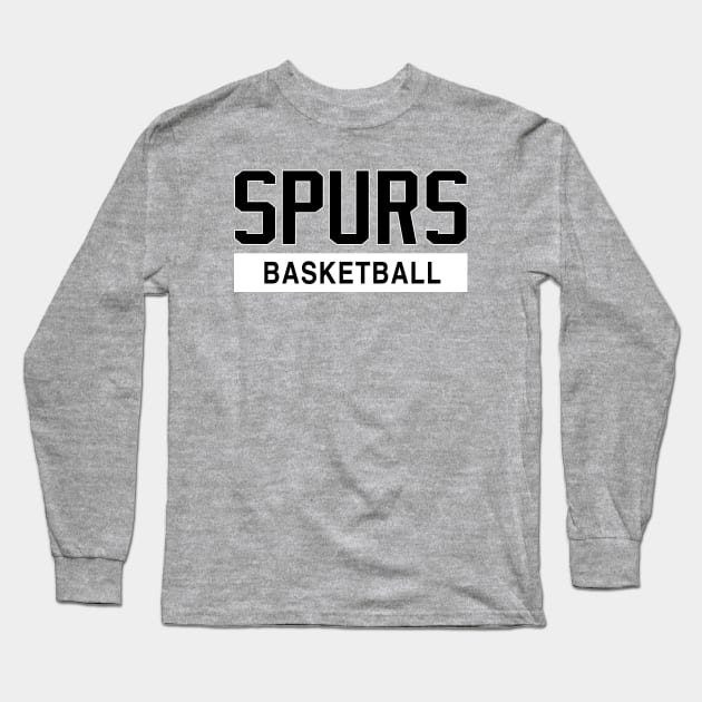 Spurs Basketball Long Sleeve T-Shirt by Buff Geeks Art